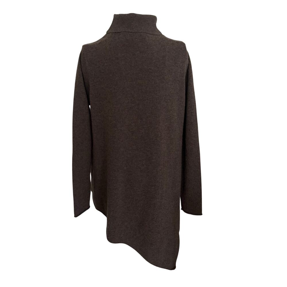 Magaschoni 100% Cashmere Cocoa Brown Asymmetric Oversized Sweater Lagenlook